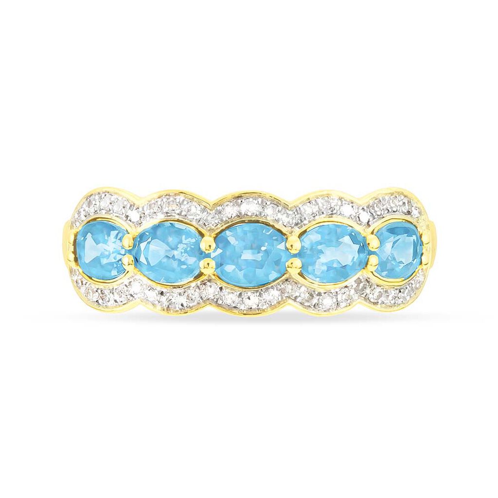 Bague Margaux Or Jaune Topaze Et Diamant - Bagues avec pierre Femme | Histoire d’Or