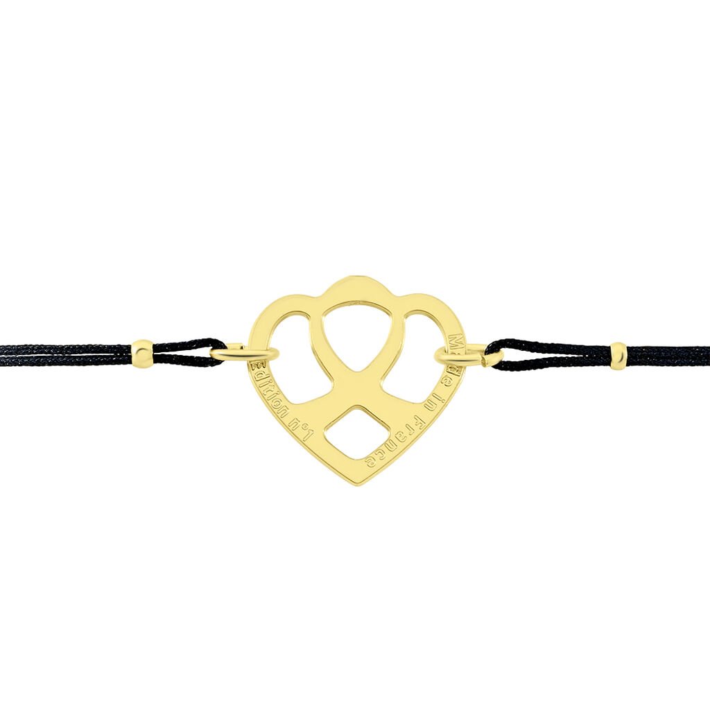 Bracelet Solidaire Lutte Contre Le Cancer Laiton Doré - Bracelets cordon Femme | Histoire d’Or