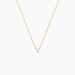 Collier Rudiger Or Jaune Diamant Synth&eacute;tique - Colliers Femme | Histoire d&rsquo;Or