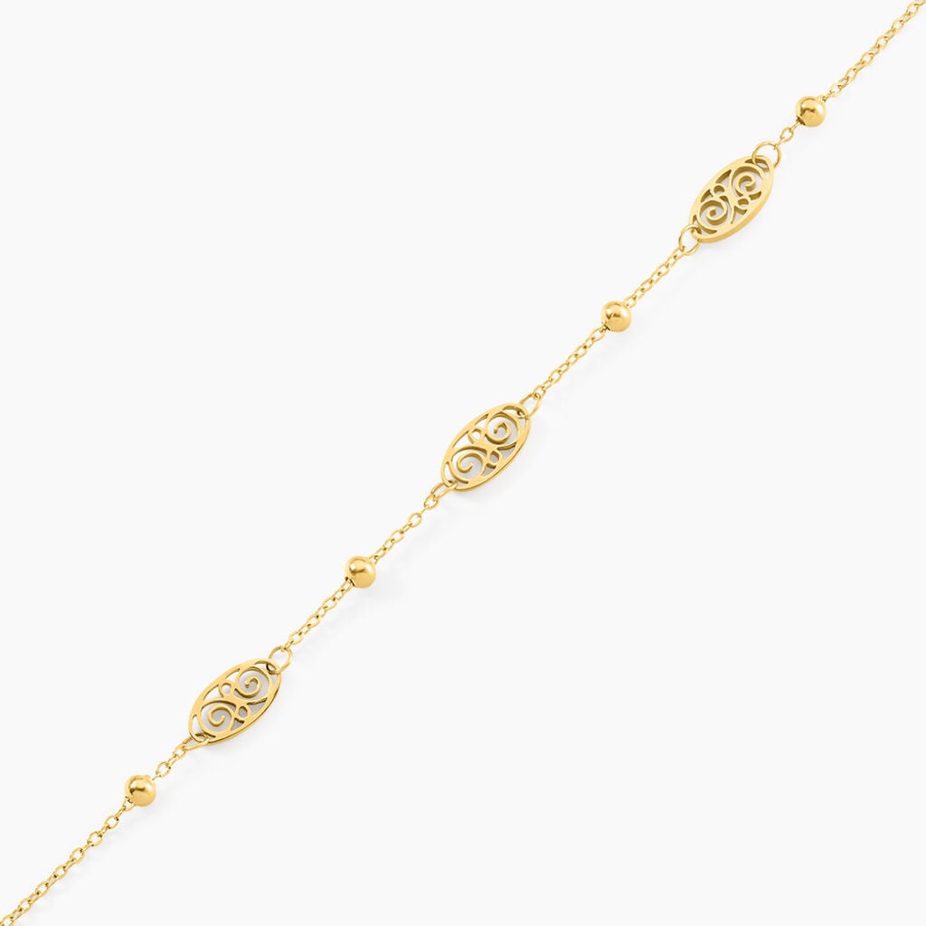 Bracelet Nati Acier Jaune - Bijoux sans pierre Femme | Histoire d&rsquo;Or