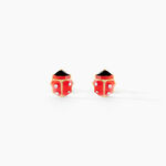 Boucles D'oreilles Puces Coccinella Or Jaune Oxyde De Zirconium - Clous d'oreilles Enfant | Histoire d&rsquo;Or