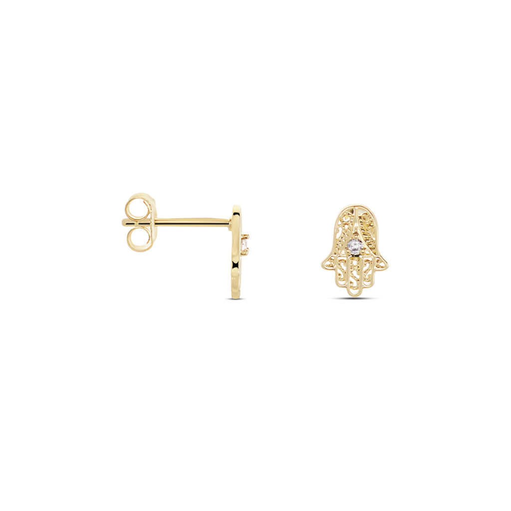 Boucles D'oreilles Puces Stijn Oxydes De Zirconium - Boucles d'oreilles fantaisie Femme | Histoire d’Or