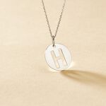 Pendentif Elio H Argent Blanc - Pendentifs Famille | Histoire d&rsquo;Or