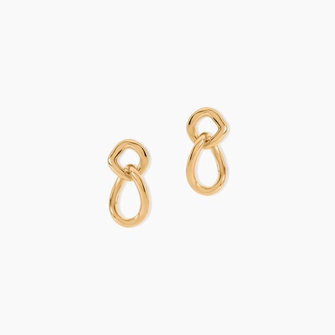 Boucles D'Oreilles Pendantes Elanna Plaqu&eacute; Or Jaune - Boucles d'oreilles fantaisie Femme | Histoire d&rsquo;Or