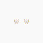 Boucles D'Oreilles Puces Laverne Or Jaune Oxyde De Zirconium - Boucles d'oreilles 18 carats Femme | Histoire d&rsquo;Or