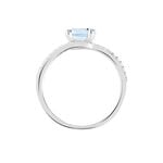 Bague Loriane Or Blanc Topaze Et Oxyde De Zirconium - Bagues solitaires Femme | Histoire d&rsquo;Or