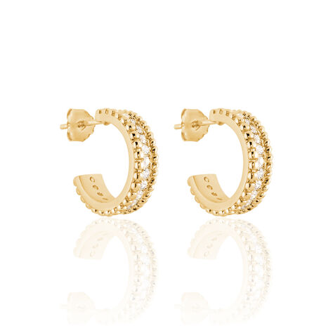Boucles D'oreilles Pendantes Marie-baptistine Plaqué Or Oxyde - Boucles d'oreilles créoles Femme | Histoire d’Or