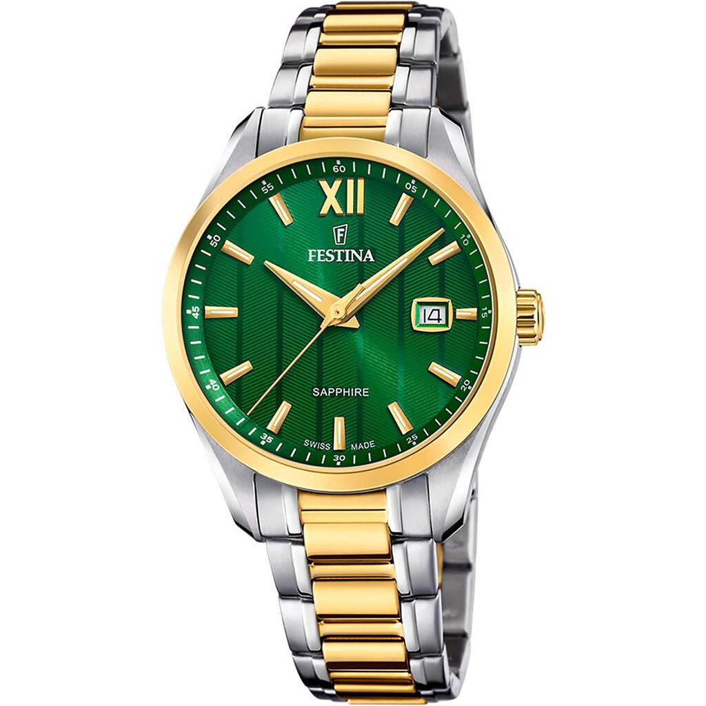 Montre Festina Swiss Made Vert - Montres suisses Homme | Histoire d’Or