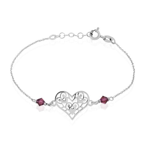 Bracelet Amore Argent Blanc Pierre De Synthese - Bracelets Femme | Histoire d’Or