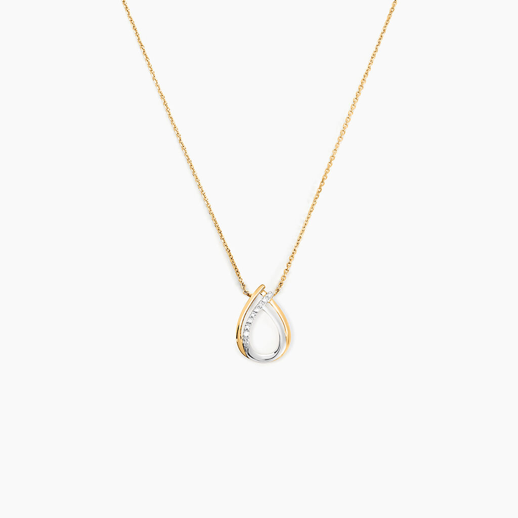 Collier Marilynn Or Bicolore Diamant Blanc - Colliers Femme | Histoire d’Or