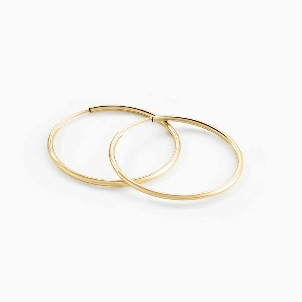 Créoles Dominae Or Jaune - Boucles d'oreilles créoles Femme | Histoire d’Or