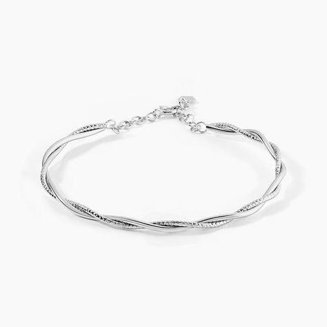 Bracelet Abie Torsade Argent Blanc - Bracelets Femme | Histoire d’Or