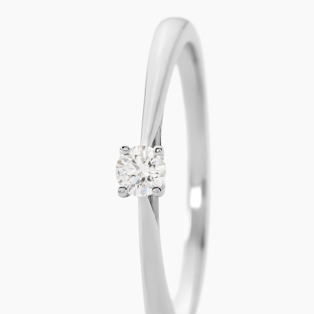 Bague Solitaire One Or Blanc Diamant - Bagues solitaires Femme | Histoire d&rsquo;Or