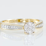 Bague Or Jaune Celia Diamants - Bagues avec pierre Femme | Histoire d&rsquo;Or