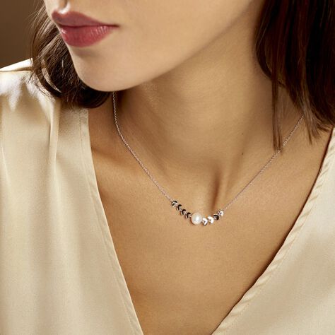 Collier Giacobbe Argent Blanc Perle De Culture - Colliers fantaisie Femme | Histoire d’Or