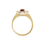 Bague Lisea Plaqu&eacute; Or Jaune Verre Et Oxyde De Zirconium - Bagues solitaires Femme | Histoire d&rsquo;Or