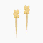 Boucles D'Oreilles Pendantes Thimea Acier Jaune Sans Pierre - Boucles d'oreilles fantaisie Femme | Histoire d&rsquo;Or