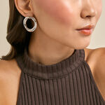 Boucles D'Oreilles Puces Kelia Acier Blanc - Boucles d'oreilles fantaisie Femme | Histoire d&rsquo;Or