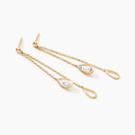 Bo Pendantes Or Jaune Emerika Oxyde De Zirconium - Boucles d'oreilles pendantes Femme | Histoire d&rsquo;Or