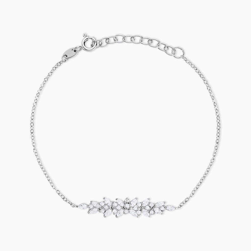 Bracelet Argent Blanc Precieux Flocon Oxyde De Zirconium - Bracelets Femme | Histoire d&rsquo;Or