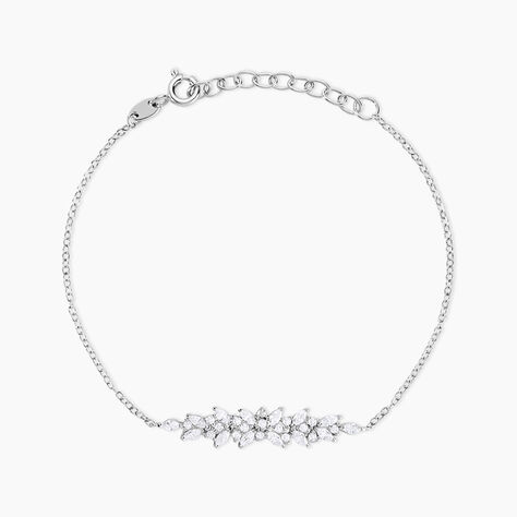 Bracelet Argent Blanc Precieux Flocon Oxyde De Zirconium - Bracelets Femme | Histoire d&rsquo;Or
