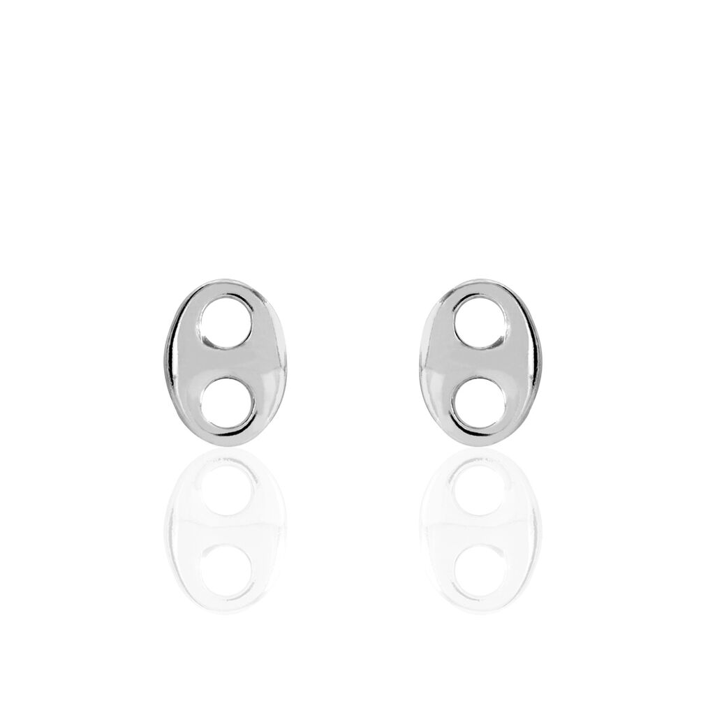 Boucles D'oreilles Puces Sherry Argent Blanc - Boucles d'oreilles fantaisie Femme | Histoire d’Or