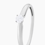 Bague Solitaire Flora Or Blanc Diamant - Bagues solitaires Femme | Histoire d&rsquo;Or
