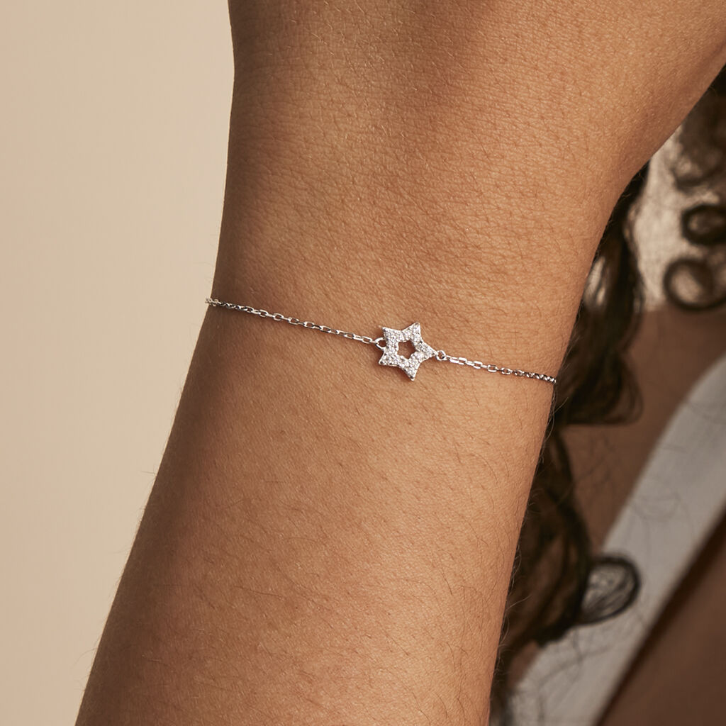 Bracelet Stamatia Argent Blanc Oxyde De Zirconium - Bracelets Femme | Histoire d’Or