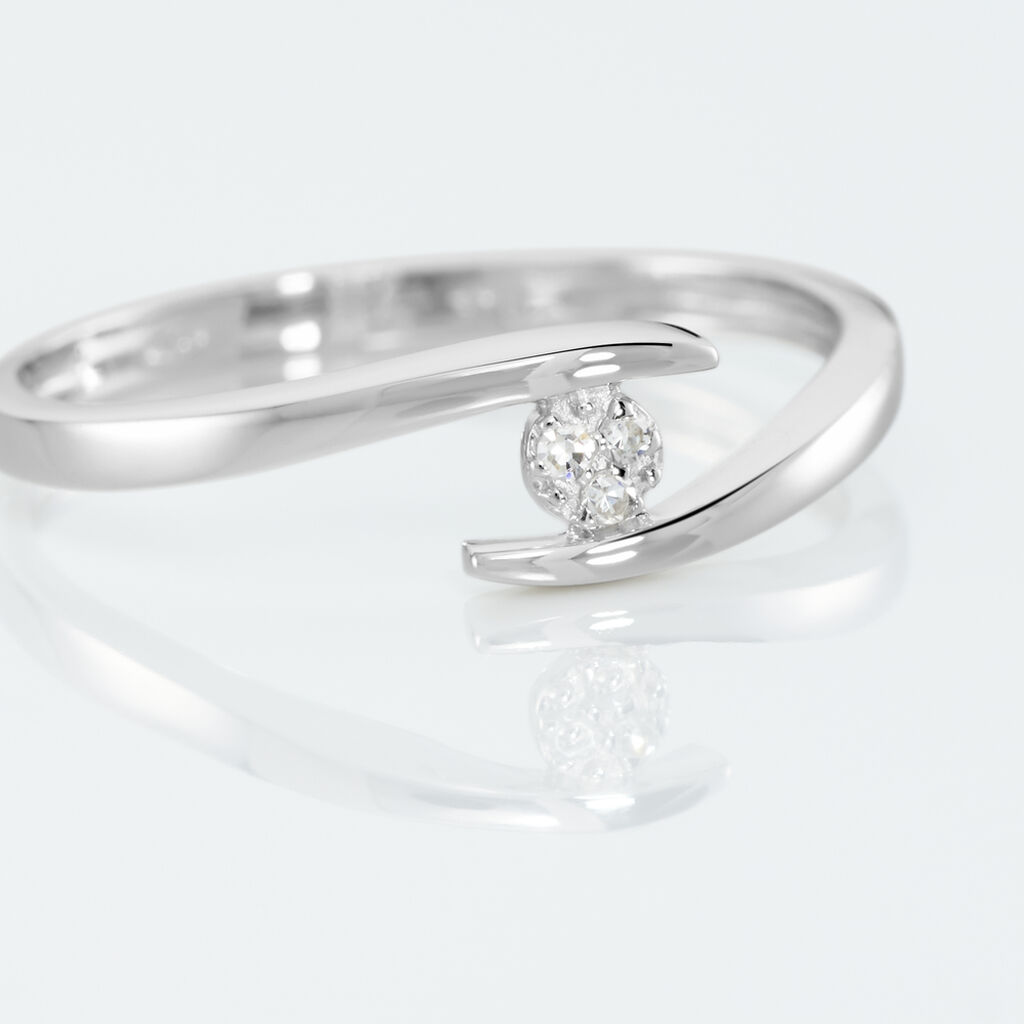 Bague Nolah Or Blanc Diamant - Bagues solitaires Femme | Histoire d’Or