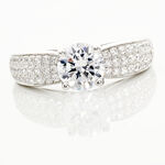 Bague Marilyn Argent Blanc Oxyde De Zirconium - Bagues solitaires Femme | Histoire d&rsquo;Or