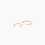 Boucles D'Oreilles Puces Nefertari Or Jaune Oxyde De Zirconium - Clous d'oreilles Femme | Histoire d&rsquo;Or