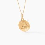 Medaille Or Jaune Vierge A L'enfant - Pendentifs Bapt&ecirc;me Famille | Histoire d&rsquo;Or