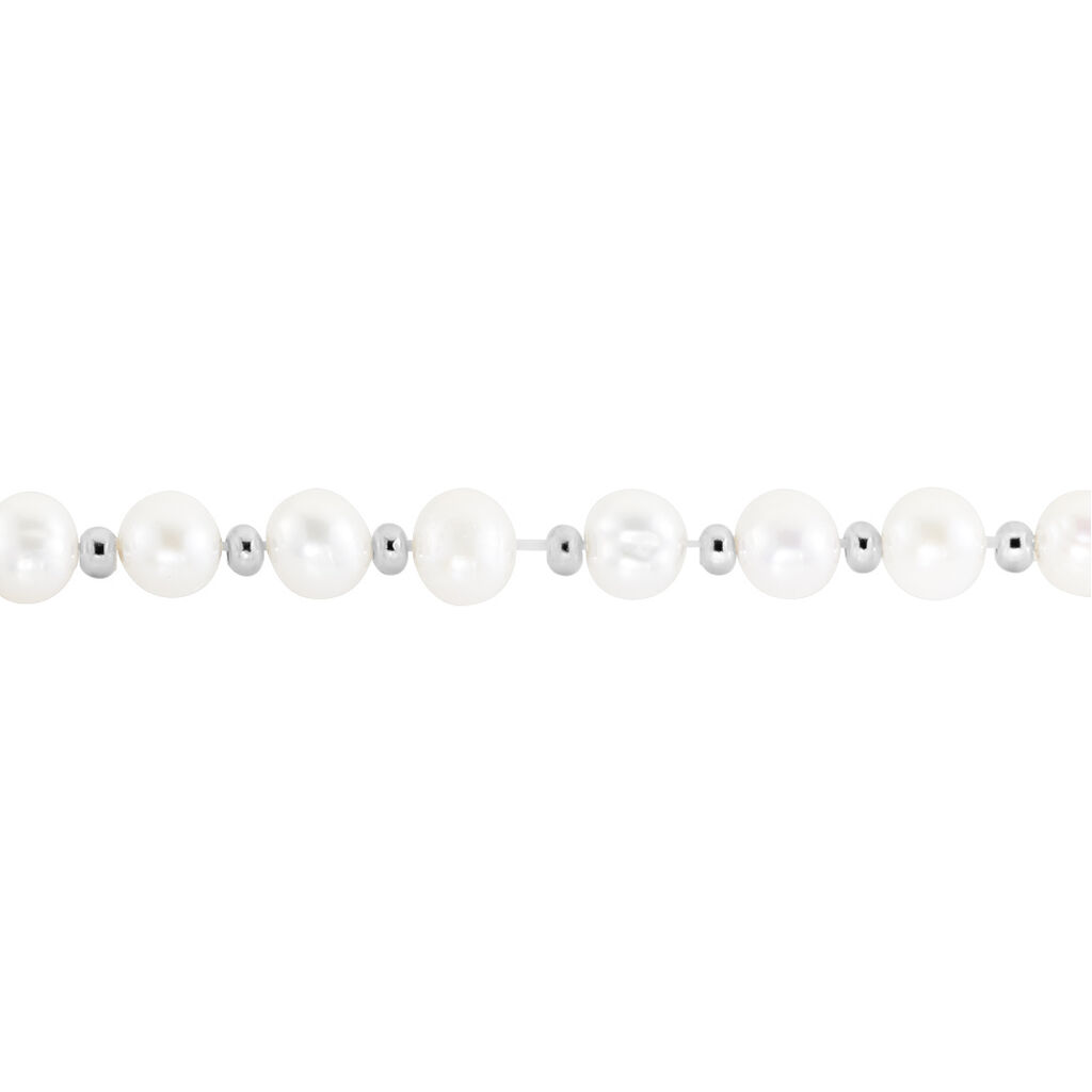 Bracelet Elastiqu&eacute; Argent Sidel Perles De Culture - Bracelets Femme | Histoire d&rsquo;Or