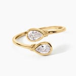 Bague Sunset Riviera Argent Dor&eacute; A L'Or 750/1000 Oxyde De Zirconium - Bagues avec pierre Femme | Histoire d&rsquo;Or
