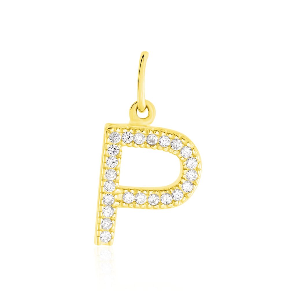 Pendentif Lettre P Or Jaune Oxyde - Pendentifs Famille | Histoire d’Or