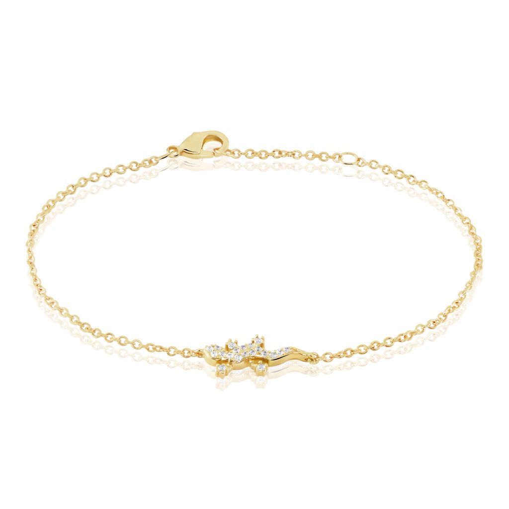 Bracelet Lehar Plaqué Or Oxyde De Zirconium