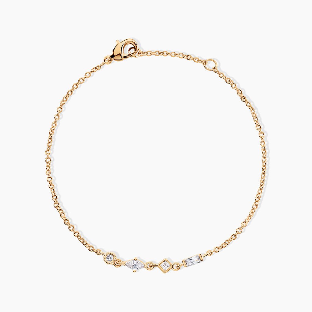 Bracelet Estela Plaque Or Jaune Oxyde De Zirconium - Bracelets Femme | Histoire d’Or