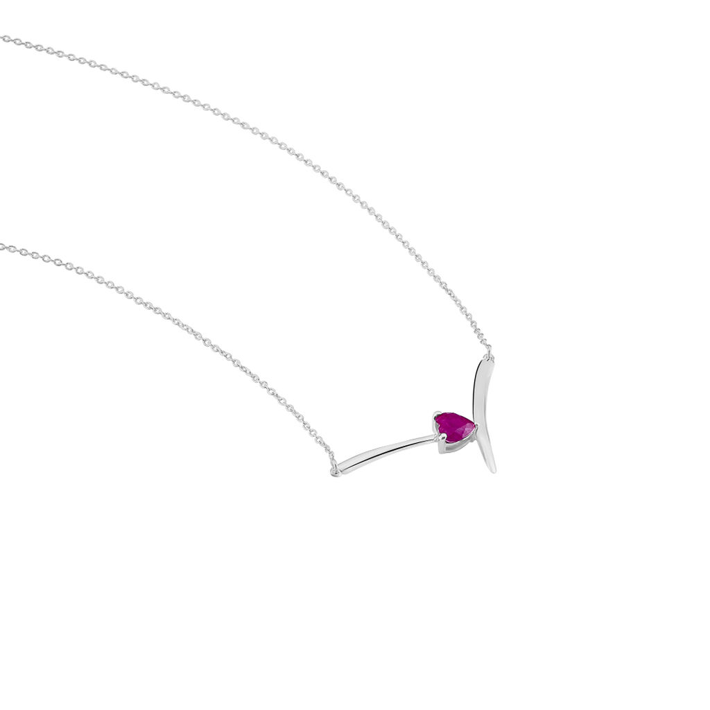 Collier Renaldine Or Blanc Rubis - Colliers Femme | Histoire d’Or