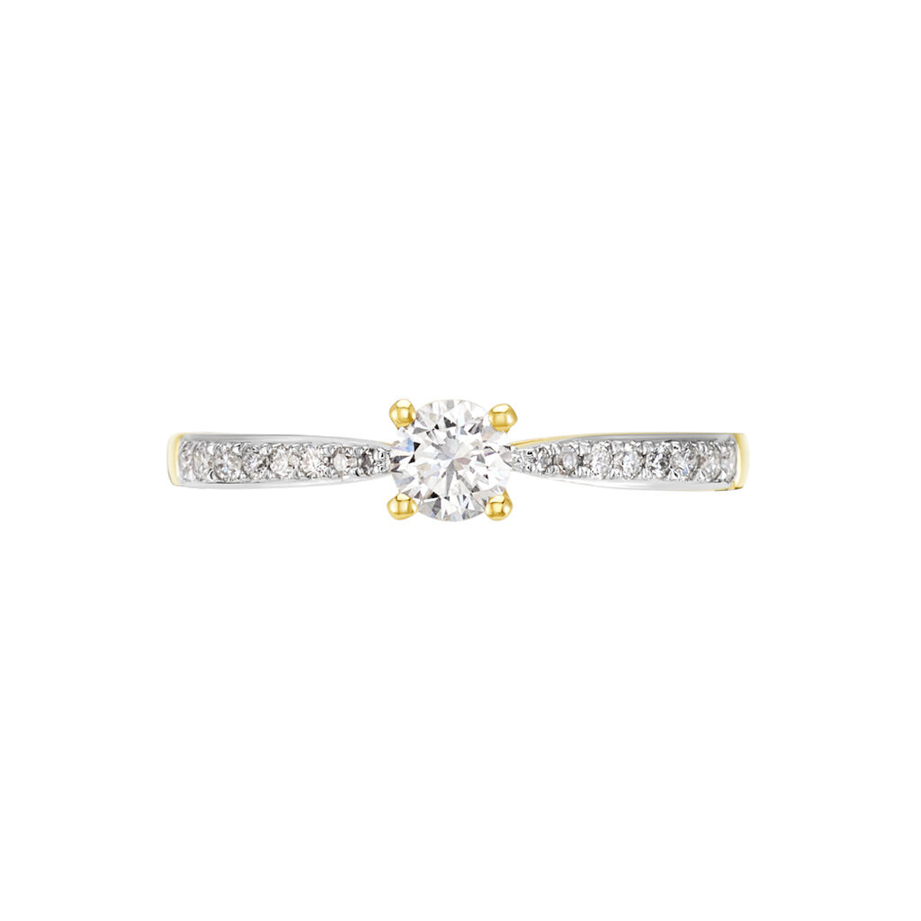 Bague Solitaire Laetitia Or Jaune Diamant - Bagues solitaires Femme | Histoire d’Or