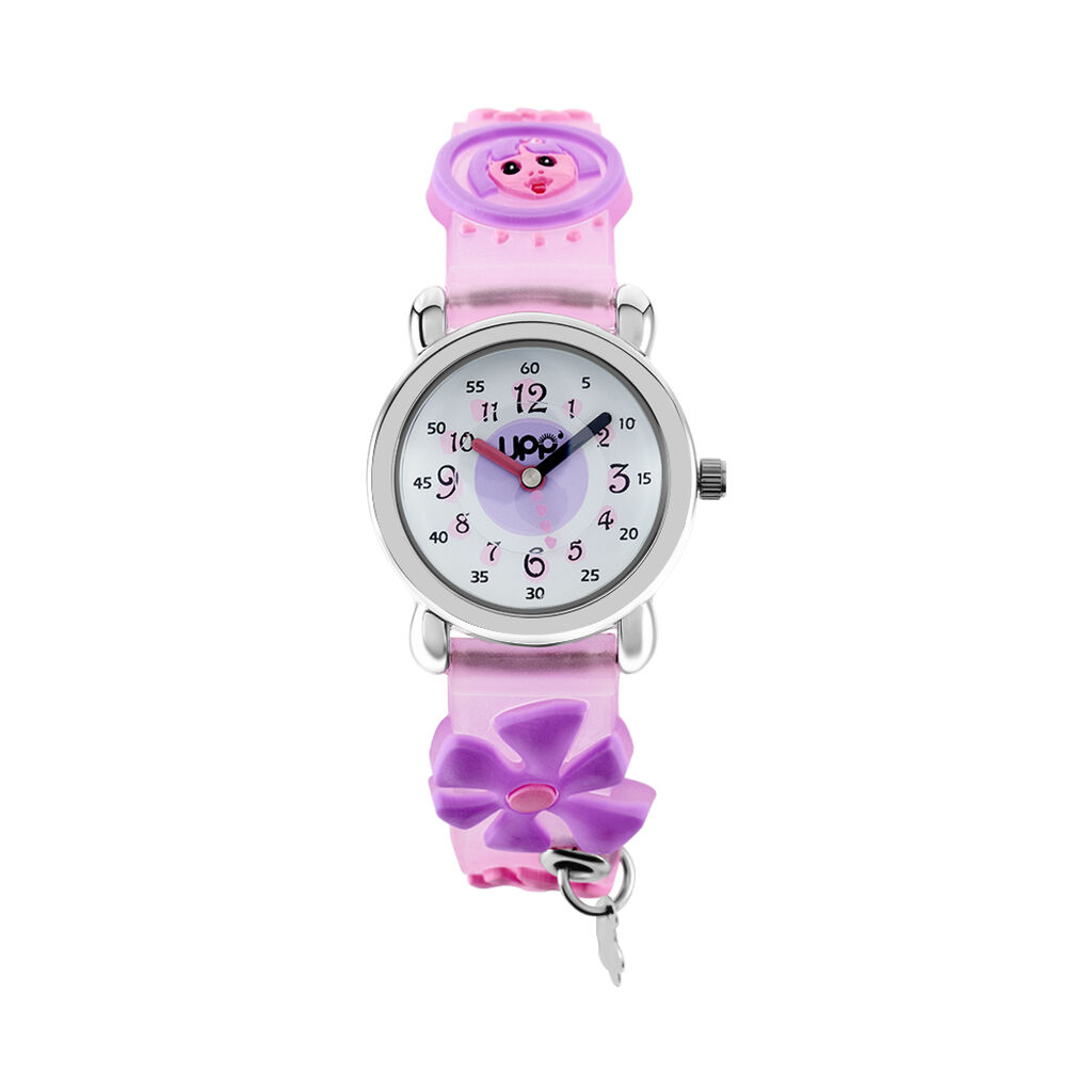 Montre Upp Fleur Blanc Et Parme - Montres Enfant | Histoire d’Or
