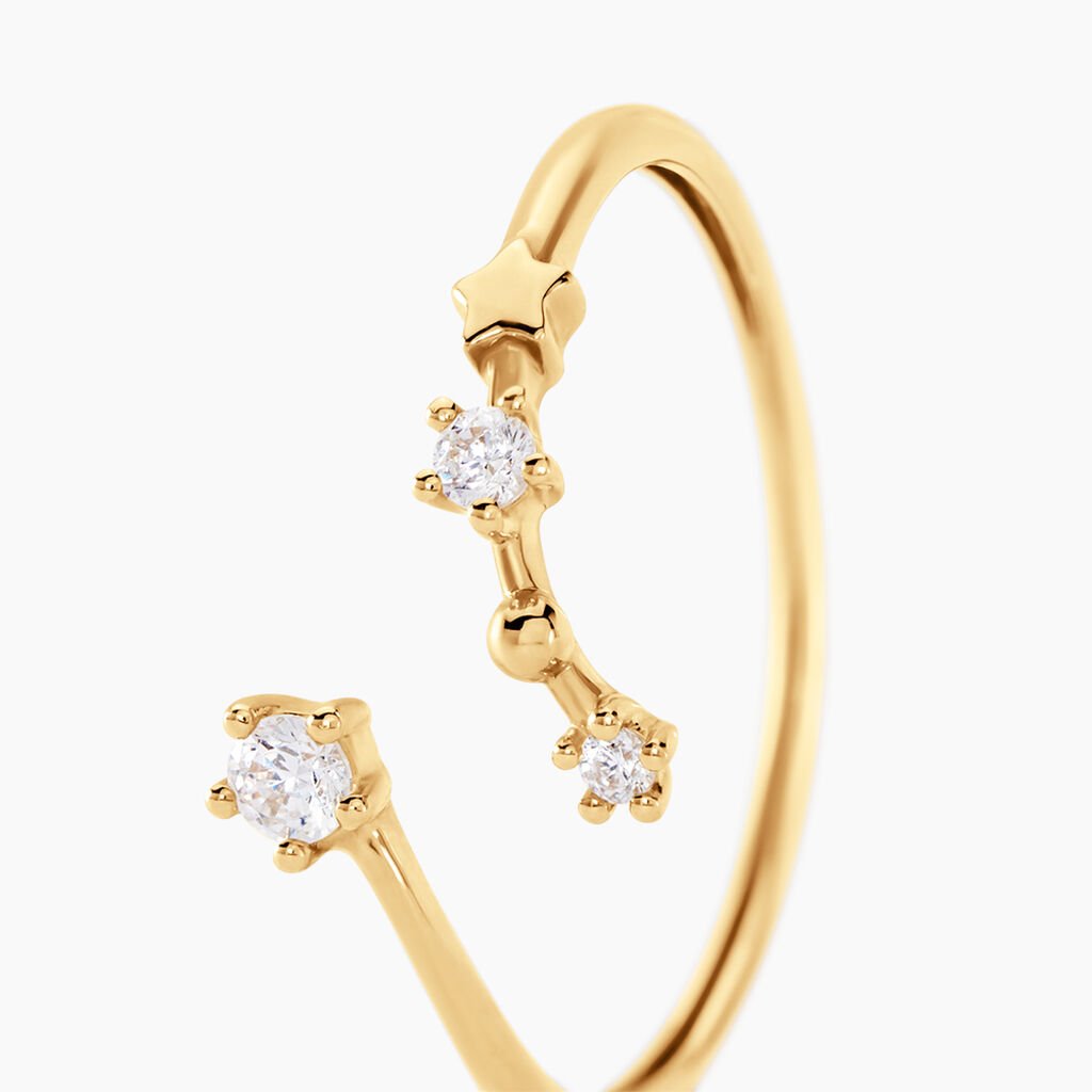 Bague Orion Or Jaune Oxyde De Zirconium - Bagues solitaires Femme | Histoire d&rsquo;Or