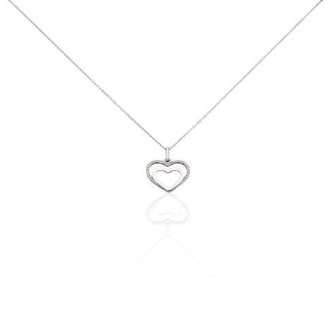 Collier Gasparde Argent Blanc Oxyde De Zirconium - Colliers Coeur Femme | Histoire d’Or