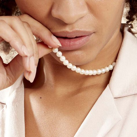 Collier Akoya Or Jaune Perle De Culture D'akoya - Colliers Femme | Histoire d’Or