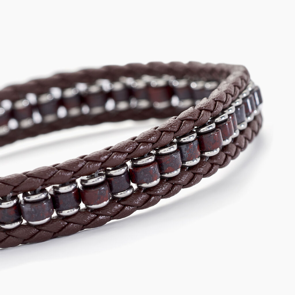 Bracelet Alassio Acier Blanc Pierre - Bracelets Homme | Histoire d&rsquo;Or