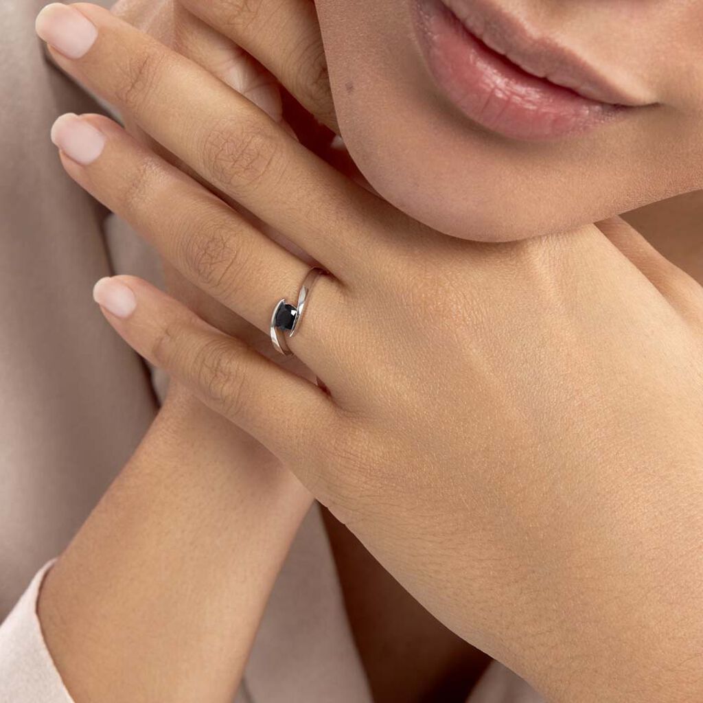 Bague Camilia Or Blanc Saphir - Bagues solitaires Femme | Histoire d’Or
