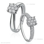 Bague Solitaire Charlene Or Blanc Diamant Synthetique - Bagues solitaires Femme | Histoire d&rsquo;Or