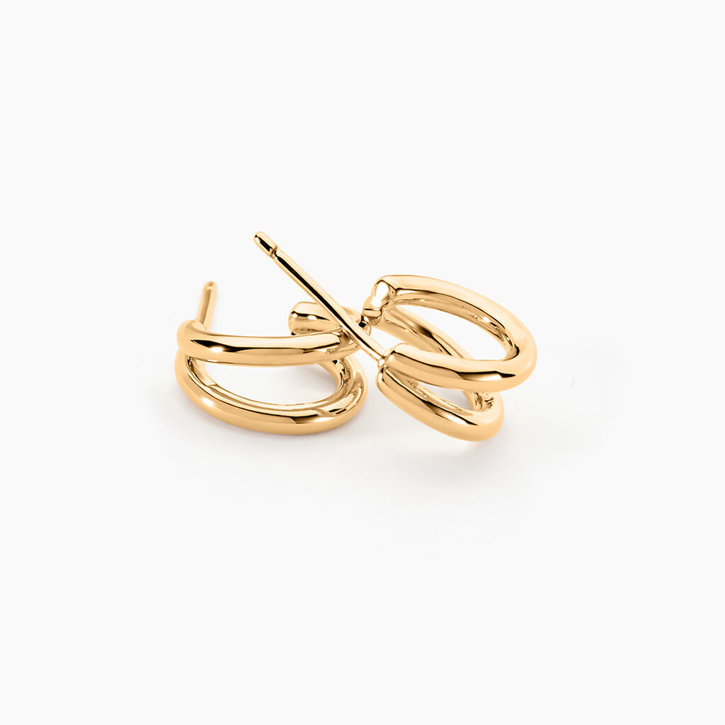 Cr&eacute;oles Harriett Plaqu&eacute; Or Jaune - Boucles d'oreilles cr&eacute;oles Femme | Histoire d&rsquo;Or
