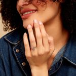 Bague Or Blanc Anja Topaze - Bagues solitaires Femme | Histoire d&rsquo;Or