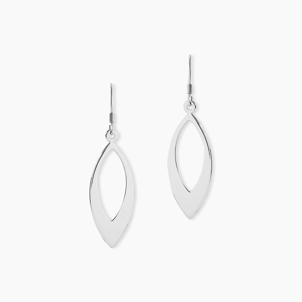 Boucles D'oreilles Pendantes Andrienne Argent Blanc - Boucles d'oreilles fantaisie Femme | Histoire d’Or