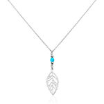 Collier Grethel Argent Blanc Turquoise - Colliers fantaisie Femme | Histoire d&rsquo;Or